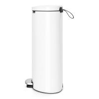 Мусорный бак с педалью 40 л Brabantia Flat Back белый - 2 фото