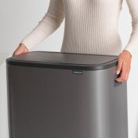 Мусорный бак 2x30 л Brabantia Bo Touch Bin серый - 9 фото