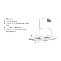 Настенная вытяжка 89,8 см V-ZUG AiroClearWall V6000 черная - 4 фото