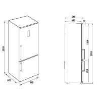 Холодильник 201х59,5 см Kuppersbusch FKG 6600.0 E-02 серый - 4 фото