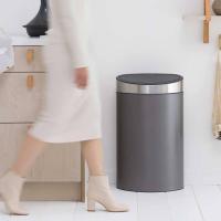 Мусорный бак 40 л Brabantia Touch Bin серый - 5 фото