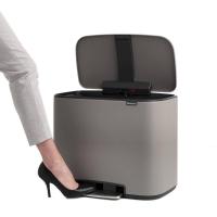 Мусорный бак 33 л Brabantia Bo Pedal Bin серый - 9 фото