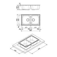 Кухонная мойка 86 см Smeg Rigae LZ862B белая - 2 фото