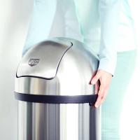 Мусорный бак 60 л Brabantia Push Bin стальной - 9 фото