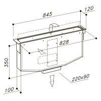 Встраиваемая вытяжка 84,5 см Sirius S-DD16 ESSENCE EM B черная - 3 фото