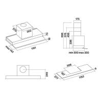 Встраиваемая вытяжка Falmec Design Move 120 черная - 5 фото