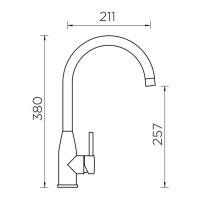 Смеситель Schock Cristalite Kavus оникс - 3 фото