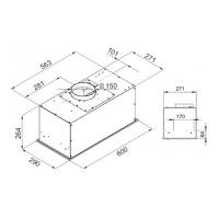 Встраиваемая  вытяжка 60х29 см Kuppersberg Hi-Tech IBOX 60 X стальная - 5 фото