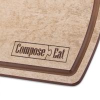 Разделочная доска 22х15 см Compose Eat Fashion бежевая - 4 фото