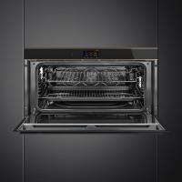 Многофункциональный духовой шкаф 90 см Smeg Dolce Stil Novo SFPR9604NR черный - 2 фото