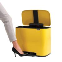 Мусорный бак 36 л Brabantia Bo Pedal Bin желтый - 9 фото