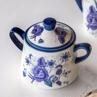 Сахарница  8 см 300 мл Kitchen Craft London Pottery синяя - 3 фото