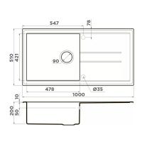 Кухонная мойка 100 см Omoikiri Solidity Tedori 100-DC темный шоколад - 2 фото