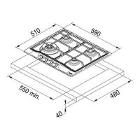 Газовая варочная панель 59х51 см Franke Trend Line FHTL 604 3G TC XS C стальная - 2 фото