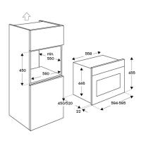 Встраиваемый комбинированный духовой шкаф 45,5х59,4х45 см Bertazzoni Modern F457MODVTN черный - 2 фото