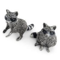 Набор для соли и перца Еноты 10,2 см Vagabond House Woodland Creatures 2 пр оловянный - 4 фото