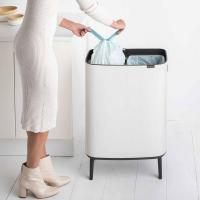 Мусорный бак 2x30 л Brabantia Bo Touch Bin Hi белый - 8 фото