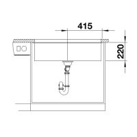 Кухонная мойка 83 см Blanco Subline 800-U белая - 2 фото