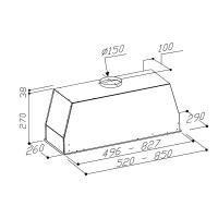Встраиваемая вытяжка 85 см Sirius SM 927 W 80 белая - 2 фото