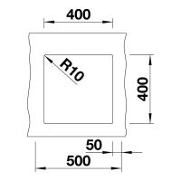 Кухонная мойка 43 см Blanco Subline 400-U черная - 2 фото