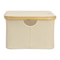 Корзина для белья 40х33 см 20 л Smart Solutions Neat Low бежевая - 10 фото