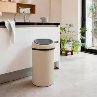 Ведро для мусора 60 л Brabantia Touch Bin бежевое - 4 фото