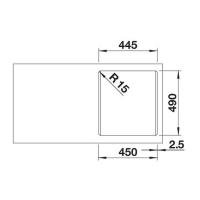 Кухонная мойка 46,5 см Blanco Naya 45 кофе - 6 фото