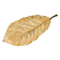 Сервировочное блюдо 50х23 см Michael Aram New Leaves золотое - 1 фото