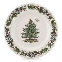 Тарелка обеденная 27 см Spode Christmas Tree белая - 1 фото