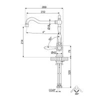 Смеситель Smeg Coloniale MIR6NS-1 никель - 3 фото