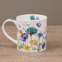Кружка 350 мл Dunoon Orkney Floral Shimmer голубая - 6 фото