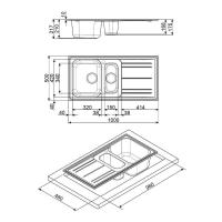 Кухонная мойка 100 см Smeg Rigae LZ102AV2 овес - 2 фото