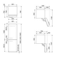 Холодильник двухкамерный 197х60 см Smeg 50's Style FAB32RRD5 красный - 3 фото