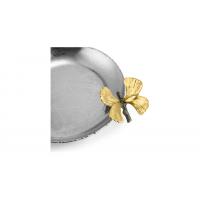 Мелочница 17,5х14 см Michael Aram Butterfly Ginkgo стальная - 5 фото