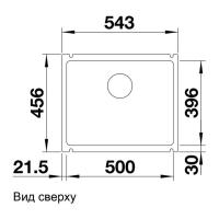 Кухонная мойка 54,3 см Blanco Subline 500-U черная - 4 фото