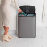 Мусорный бак 2x30 л Brabantia Bo Touch Bin серый - 7 фото