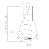 Островная вытяжка 51 см Elica Feel Wave UX BL MAT/F/51 черный матовый - 5 фото