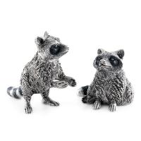 Набор для соли и перца Еноты 10,2 см Vagabond House Woodland Creatures 2 пр оловянный - 1 фото