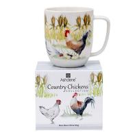 Кружка 8,1 см 350 см Ashdene Country Chickens белая - 2 фото