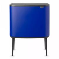 Ведро для мусора 34 л Brabantia Bo Touch Bin синее - 1 фото