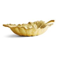 Сервировочное блюдо 53х33 см Michael New Leaves золотое - 2 фото