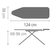 Гладильная доска 124х38 см Brabantia зеленая - 4 фото