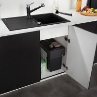 Мусорная система 17+17 л Blanco Botton II 30/2 черная - 4 фото