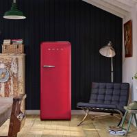 Холодильник однокамерный 153х60 см Smeg 50’s Style FAB28RDRB5 рубиново-красный - 6 фото