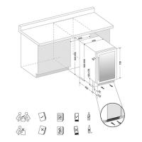 Встраиваемый винный шкаф на 38 бутылок Dunavox Flow DAUF-38.100DB черный - 2 фото