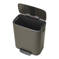 Мусорный бак 60 л Brabantia Bo Pedal Bin платиновый - 5 фото