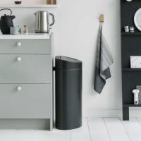 Мусорный бак 40 л Brabantia Touch Bin черный - 5 фото