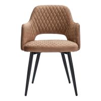 Кресло велюровое 79x56x55 см Bergenson Bjorn Burgos коричневое - 2 фото