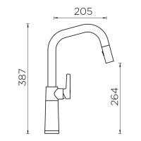 Смеситель Schock Cristalite SC-530-D оникс - 3 фото