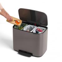 Мусорный бак 33 л Brabantia Bo Pedal Bin серый - 8 фото